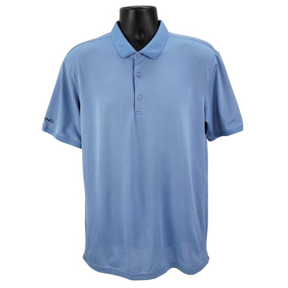 PING Golf Polo Shirt Men’s Large Blue SensorCool Performance Stretch Wicking - Picture 2 of 7